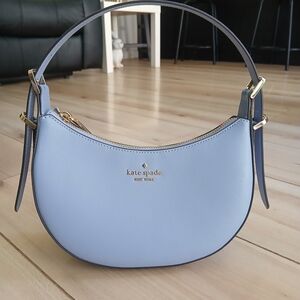 Kate Spade Madison Saffiano Leather Blue Crescent Shoulder/Crossbody Bag NWOT